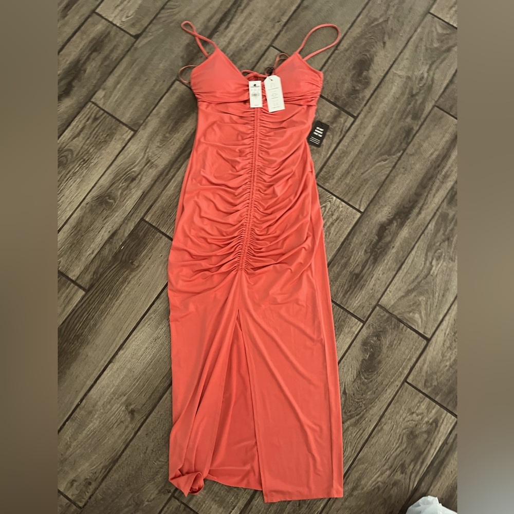 Express coral dress